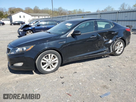 2013 Kia Optima EX z VIN 5XXGN4A71DG197381, wystawiony jako Copart lot #53619615 z przebiegiem 100 873 mil mil oraz Szkoda całkowita • Salvage title. Historia ofert i sprzedaży dostępna na DreamBid. Obrazek 1.