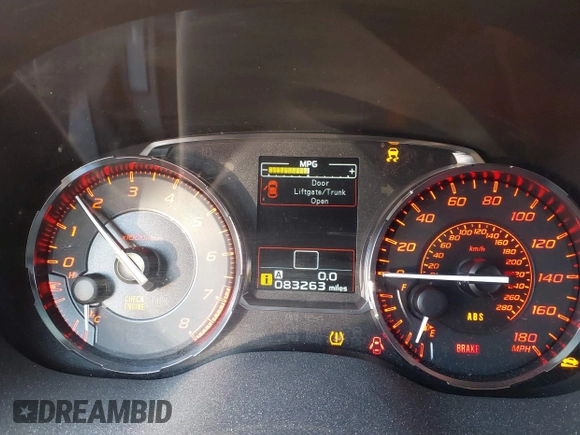 2016 Subaru WRX with VIN JF1VA1B69G9822088, listed as a IAAI auction lot 41967358 with 83,263 mi miles. Bid and sale history available at carsss.com. Image 7.