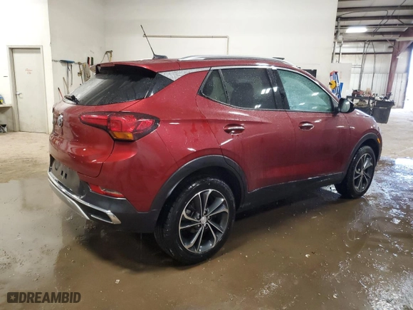 2022 Buick Encore GX Essence with VIN KL4MMGSLXNB028965, listed as a Copart auction lot 46574165 with 101,353 mi miles and Salvage Title. Bid and sale history available at carsss.com. Image 3.