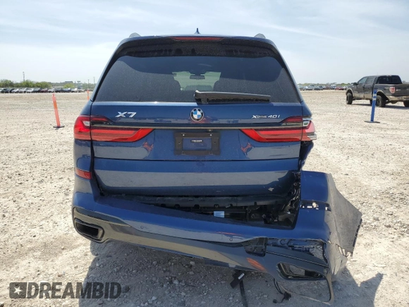 2021 BMW X7 xDrive40i with VIN 5UXCW2C03M9G67683, listed as a Copart auction lot 50649965 with 31,689 mi miles and Salvage Title. Bid and sale history available at carsss.com. Image 6.