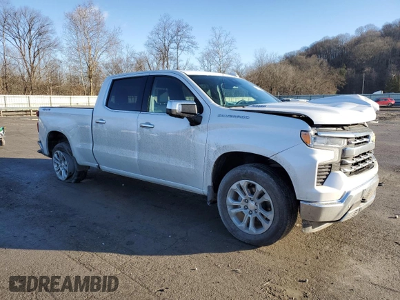 2023 Chevrolet Silverado 1500 LTZ with VIN 3GCUDGE83PG349351, listed as a Copart auction lot 84905394 with 25,034 mi miles and Salvage Title. Bid and sale history available at carsss.com. Image 4.
