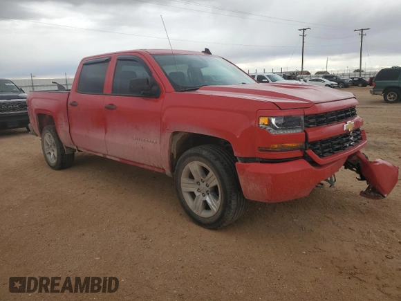 2018 Chevrolet Silverado 1500 Custom with VIN 3GCPCPEC7JG388830, listed as a Copart auction lot 78947194 with 81,508 mi miles and Salvage Title. Bid and sale history available at DreamBid. Image 4.