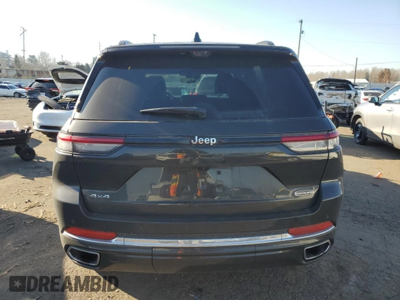 2023 Jeep Grand Cherokee Overland with VIN 1C4RJHDG4P8847576, listed as a Copart auction lot 42959755 with 21,464 mi miles and Salvage title. Bid and sale history available at DreamBid. Image 6.
