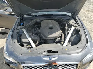 2020 Genesis G70 2.0T with VIN KMTG34LA9LU062884, listed as a Copart auction lot 68301304 with 92,700 mi miles and Salvage Title. Bid and sale history available at carsss.com. Image 12.