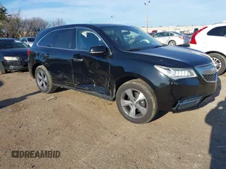 2016 Acura MDX with VIN 5FRYD3H21GB019391, listed as a IAAI auction lot 41461713 with 183,196 mi miles. Bid and sale history available at carsss.com. Image 1.