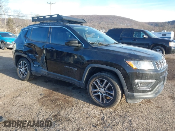 2018 Jeep Compass Altitude with VIN 3C4NJDBB5JT117506, listed as a IAAI auction lot 41447381 with 93,577 mi miles and . Bid and sale history available at carsss.com. Image 1.