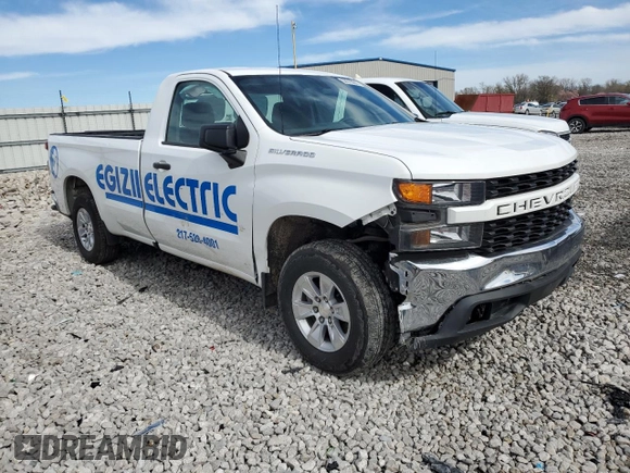 2019 Chevrolet Silverado 1500 Work Truck with VIN 3GCNWAEF1KG261966, listed as a Copart auction lot 50313505 with 160,135 mi miles and Salvage Title. Bid and sale history available at DreamBid. Image 4.