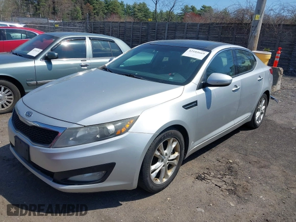 2012 Kia Optima EX with VIN 5XXGN4A75CG034585, listed as a IAAI auction lot 42105669 with 274,708 mi miles. Bid and sale history available at carsss.com. Image 2.