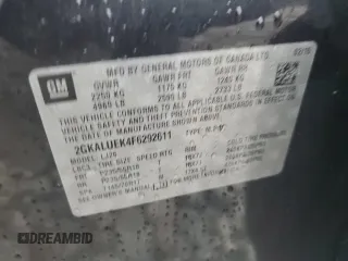2015 GMC Terrain Denali with VIN 2GKALUEK4F6292611, listed as a Copart auction lot 43022335 with 124,229 mi miles and Salvage Title. Bid and sale history available at carsss.com. Image 13.