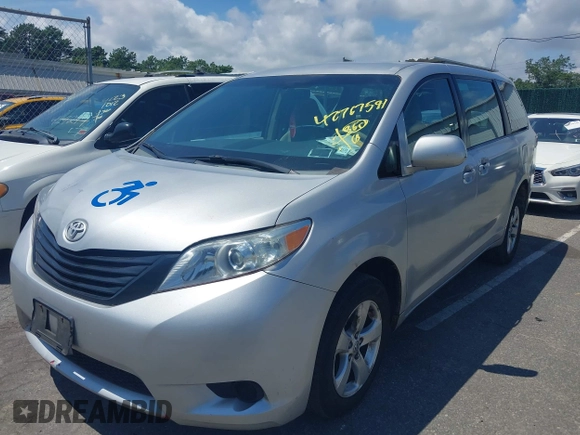 2014 Toyota Sienna L with VIN 5TDZK3DC9ES518653, listed as a IAAI auction lot 42767591 with 261,730 mi miles and . Bid and sale history available at DreamBid. Image 18.