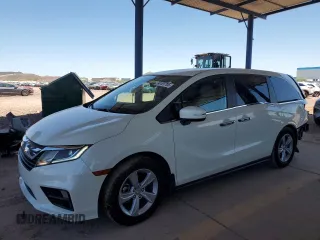 2019 Honda Odyssey EX z VIN 5FNRL6H57KB031591, wystawiony jako Copart lot #66181705 z przebiegiem 47 339 mil mil oraz Szkoda całkowita • Salvage title. Historia ofert i sprzedaży dostępna na DreamBid. Obrazek 1.