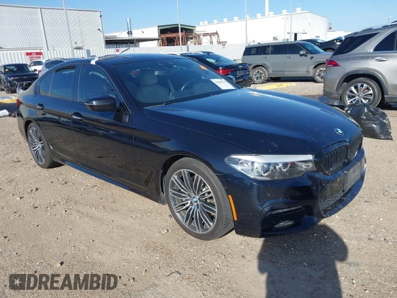2018 BMW 5 Series 530i with VIN WBAJA5C59JWA38170, listed as a IAAI auction lot 41682219 with 61,990 mi miles and . Bid and sale history available at DreamBid. Image 1.