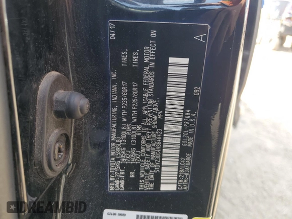 2017 Toyota Sienna XLE Auto Access Seat с VIN 5TDYZ3DC4HS848423, выставлен на аукционе Copart как лот 60653135 с пробегом 140 371 миль миль и Списание • Salvage title. История ставок и продаж доступна на DreamBid. Изображение 13.