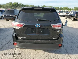2015 Toyota Highlander Hybrid Limited with VIN 5TDDCRFH1FS012013, listed as a Copart auction lot 58485304 with 186,179 mi miles and Salvage Title. Bid and sale history available at carsss.com. Image 6.