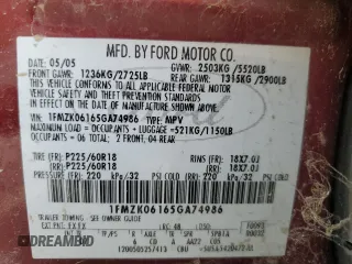 2005 Ford Freestyle Limited with VIN 1FMZK06165GA74986, listed as a Copart auction lot 53398485 with 148,459 mi miles and Salvage title. Bid and sale history available at DreamBid. Image 14.