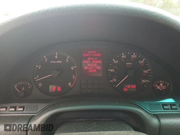 1999 Audi A8 with VIN WAUBG34D3XN003777, listed as a Copart auction lot 63842115 with 110,102 mi miles and Clean title. Bid and sale history available at DreamBid. Image 9.