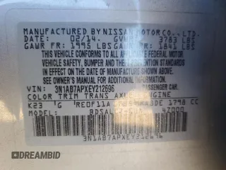 2014 Nissan Sentra SV with VIN 3N1AB7APXEY212696, listed as a Copart auction lot 84274214 with 75,898 mi miles and Clean Title. Bid and sale history available at DreamBid. Image 12.