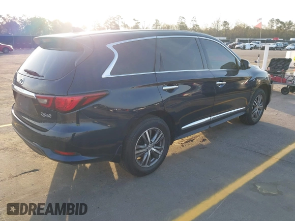 2020 Infiniti QX60 Pure with VIN 5N1DL0MN1LC501086, listed as a IAAI auction lot 41729091 with 108,329 mi miles and . Bid and sale history available at DreamBid. Image 4.