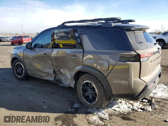 2023 Nissan Pathfinder Rock Creek with VIN 5N1DR3BD5PC233451, listed as a Copart auction lot 88786915 with 48,868 mi miles and Salvage title. Bid and sale history available at DreamBid. Image 2.