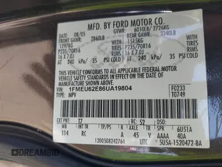 2006 Ford Explorer XLS z VIN 1FMEU62E86UA19804, wystawiony jako IAAI lot #42103063 z przebiegiem 150 466 mil mil oraz . Historia ofert i sprzedaży dostępna na DreamBid. Obrazek 9.