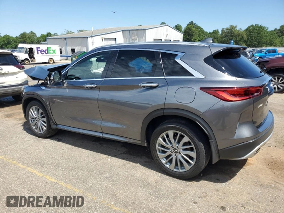 2023 Infiniti QX50 Luxe with VIN 3PCAJ5BA1PF111754, listed as a Copart auction lot 57872945 with 47,018 mi miles and Salvage title. Bid and sale history available at DreamBid. Image 2.