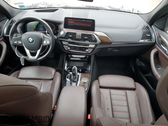 2020 BMW X3 xDrive30i with VIN 5UXTY5C02LLT32702, listed as a Copart auction lot 51238085 with 56,033 mi miles and Salvage Title. Bid and sale history available at DreamBid. Image 8.