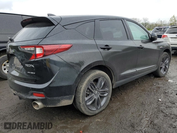 2021 Acura RDX w/A-Spec Package with VIN 5J8TC2H61ML008672, listed as a Copart auction lot 47183693 with 0 mi miles. Bid and sale history available at carsss.com. Image 3.