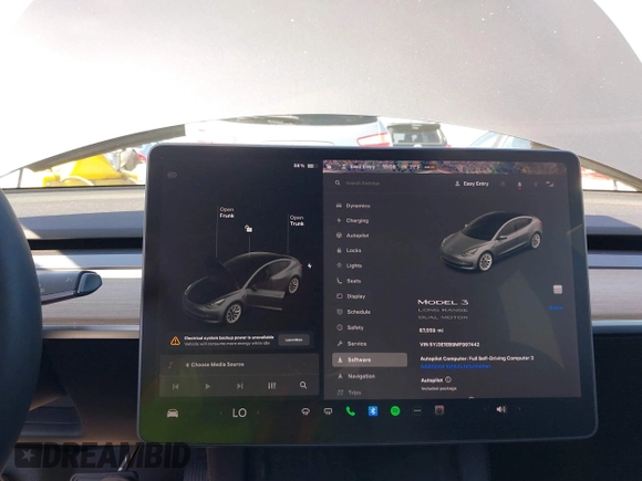 2021 Tesla Model 3 Long Range with VIN 5YJ3E1EB9MF997442, listed as a IAAI auction lot 41759875 with 87,059 mi miles. Bid and sale history available at carsss.com. Image 17.