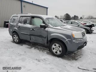 2013 Honda Pilot LX with VIN 5FNYF4H2XDB025557, listed as a Copart auction lot 88659205 with 207,116 mi miles and Salvage Title. Bid and sale history available at carsss.com. Image 4.