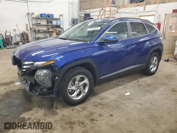 2022 Hyundai Tucson SEL with VIN 5NMJBCAE9NH018370, listed as a Copart auction lot 49783965 with 56,285 mi miles and Salvage Title. Bid and sale history available at carsss.com. Image 1.