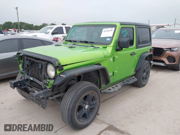 2020 Jeep Wrangler Sport S with VIN 1C4GJXAG1LW103235, listed as a IAAI auction lot 42126250 with 64,986 mi miles and . Bid and sale history available at DreamBid. Image 18.