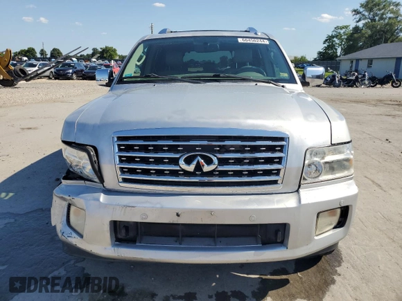 2008 Infiniti QX56 with VIN 5N3AA08C28N900030, listed as a Copart auction lot 60450244 with 198,381 mi miles and Salvage Title. Bid and sale history available at carsss.com. Image 5.