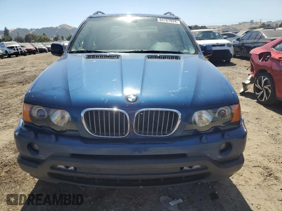 2000 BMW X5 with VIN WBAFB3341YLH02648, listed as a Copart auction lot 64767024 with 134,342 mi miles and Salvage Title. Bid and sale history available at carsss.com. Image 5.