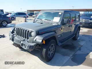 2020 Jeep Wrangler Unlimited Sport S with VIN 1C4HJXDN9LW223055, listed as a IAAI auction lot 41975355 with 61,349 mi miles and . Bid and sale history available at DreamBid. Image 19.