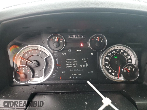 2018 Ram 1500 Night with VIN 1C6RR7MT2JS166611, listed as a Copart auction lot 87155844 with 174,567 mi miles and Clean Title. Bid and sale history available at carsss.com. Image 9.