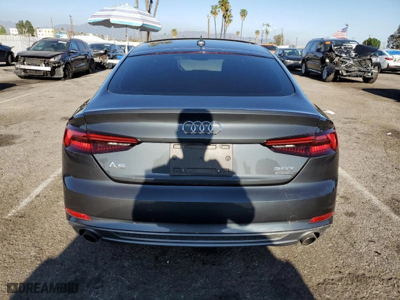 2018 Audi A5 Sportback Premium Plus with VIN WAUENCF57JA128868, listed as a Copart auction lot 52567125 with 50,601 mi miles and Clean Title. Bid and sale history available at carsss.com. Image 6.