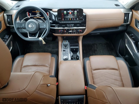 2023 Nissan Pathfinder Platinum with VIN 5N1DR3DJ0PC213191, listed as a Copart auction lot 84588164 with 25,430 mi miles and Salvage Title. Bid and sale history available at carsss.com. Image 8.