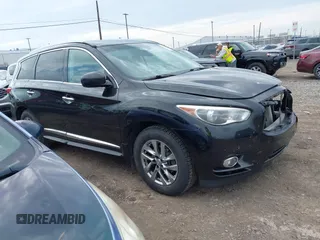 2013 Infiniti JX35 z VIN 5N1AL0MM0DC304146, wystawiony jako IAAI lot #42144938 z przebiegiem 130 156 mil mil oraz . Historia ofert i sprzedaży dostępna na DreamBid. Obrazek 1.