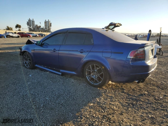 2008 Acura TL Type-S with VIN 19UUA765X8A002128, listed as a Copart auction lot 88341535 with 166,008 mi miles and Salvage Title. Bid and sale history available at carsss.com. Image 2.