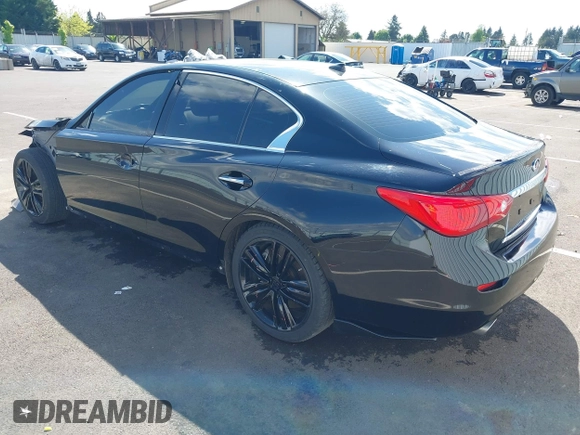2014 Infiniti Q50 Hybrid Premium with VIN JN1AV7AP8EM691436, listed as a IAAI auction lot 42138263 with 93,253 mi miles and . Bid and sale history available at DreamBid. Image 3.