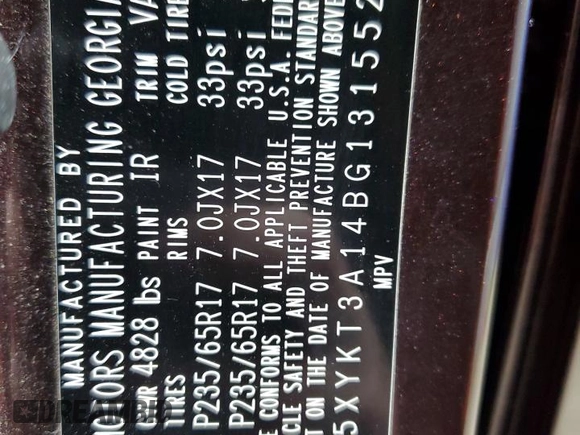 2011 Kia Sorento LX with VIN 5XYKT3A14BG131552, listed as a Copart auction lot 50732505 with 130,366 mi miles and Salvage Title. Bid and sale history available at DreamBid. Image 15.