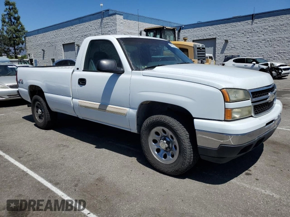 2006 Chevrolet Silverado 1500 Work Truck with VIN 3GCEK14Z16G198106, listed as a Copart auction lot 68331134 with 197,064 mi miles and Salvage Title. Bid and sale history available at carsss.com. Image 4.