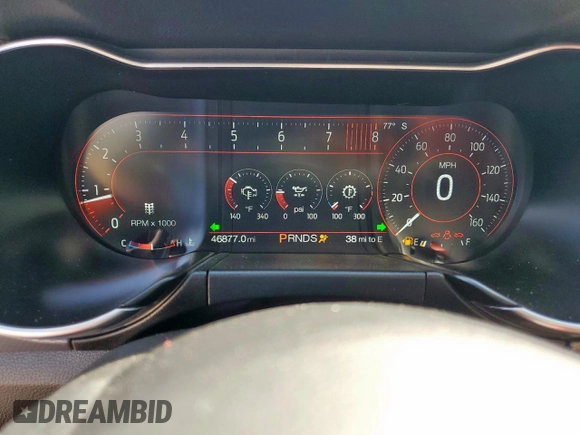 2019 Ford Mustang GT with VIN 1FA6P8CF4K5161211, listed as a Copart auction lot 53487895 with 46,877 mi miles and Salvage Title. Bid and sale history available at carsss.com. Image 9.