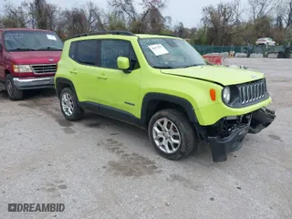 2017 Jeep Renegade Latitude with VIN ZACCJBBB1HPF11677, listed as a IAAI auction lot 42037975 with 58,527 mi miles. Bid and sale history available at carsss.com. Image 1.