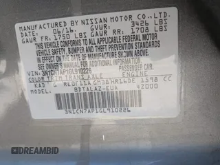 2016 Nissan Versa S z VIN 3N1CN7AP1GL910226, wystawiony jako IAAI lot #42544603 z przebiegiem 128 501 mil mil oraz . Historia ofert i sprzedaży dostępna na DreamBid. Obrazek 9.