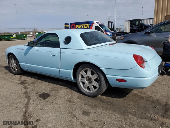 2004 Ford Thunderbird Deluxe with VIN 1FAHP60A14Y103516, listed as a Copart auction lot 52055585 with 69,655 mi miles and Salvage Title. Bid and sale history available at carsss.com. Image 2.