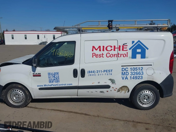 2019 Ram ProMaster City Cargo Tradesman with VIN ZFBHRFAB7K6N79180, listed as a IAAI auction lot 41661820 with 94,043 mi miles and . Bid and sale history available at DreamBid. Image 14.