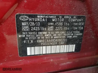 2013 Hyundai Sonata Hybrid with VIN KMHEC4A48DA080701, listed as a Copart auction lot 88773465 with 123,501 mi miles and Salvage Title. Bid and sale history available at carsss.com. Image 12.