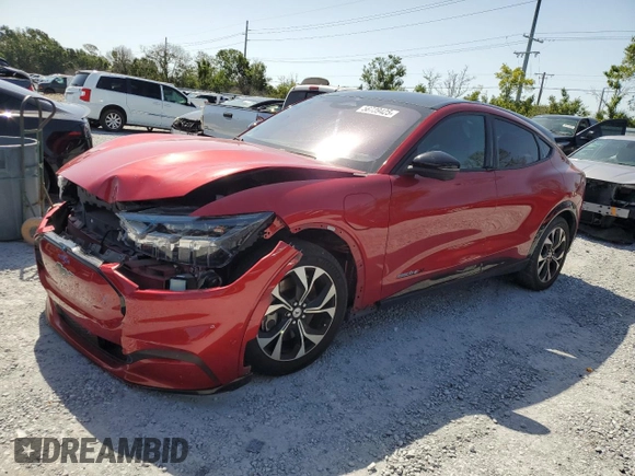 2021 Ford Mustang Mach-E Premium with VIN 3FMTK3R73MMA09251, listed as a Copart auction lot 56739425 with 47,940 mi miles and Salvage title. Bid and sale history available at DreamBid. Image 1.