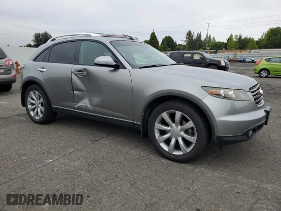 2005 Infiniti FX35 with VIN JNRAS08W15X220057, listed as a Copart auction lot 68580064 with 209,893 mi miles and Salvage Title. Bid and sale history available at carsss.com. Image 4.